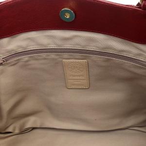 russet トートバッグ 型押し レザー 赤 レッド