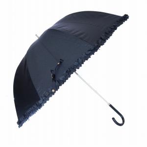 ランバンコレクション　日傘　傘　パラソル　フリル 長傘 雨傘 日傘 晴雨兼用 フリル リボン柄 UVカット アンブレラ