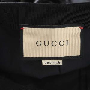 GUCCI 22AW ビニールエフェクト スカート フレア ミモレ丈 ロング 42 黒 ブラック 669706