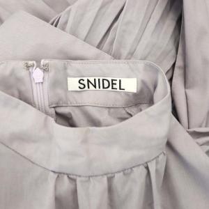 SNIDEL Sustainable リボンシャツワンピース ロング マキシ丈 五分袖 プリーツ ウエストリボン付き F ラベンダー