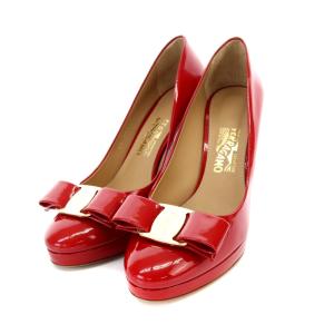 OSIMO ヴァラ パンプス パテントレザー ハイヒール 5.5 23cm 赤 レッド