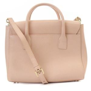 FURLA メトロポリス ハンドバッグ ショルダーバッグ 2way レザー ロゴ ピンク