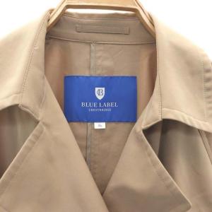 BLUE LABEL CRESTBRIDGE ツイルトレンチコート スプリングコート ロング ダブル 36 ベージュ