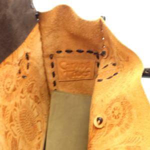 CARVING TRIBES トートバッグ レザー カッティング 茶 ブラウン