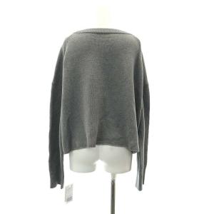 Deuxieme Classe 24SS Beauty プルオーバー ニット セーター クロップド丈 コットン 長袖 F グレー