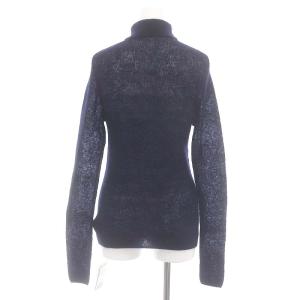 IENA 23AW モヘヤ混リブタートル ニット セーター 長袖 F 紺 ネイビー