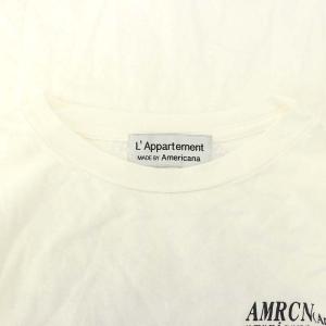 L'Appartement Americana Tシャツ カットソー 半袖 バックプリント クルーネック 白 黒 ホワイト ブラック