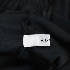 ADORE 24SS ダブルジョーゼットスカート ロング フレア 38 黒 ブラック