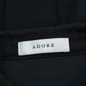ADORE 24SS エアーダンボールカットソー プルオーバーシャツ 半袖 38 黒 ブラック