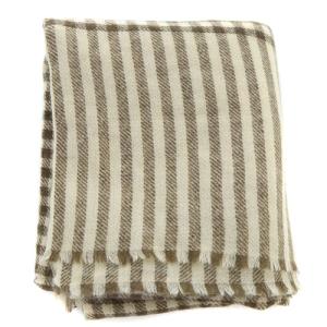 ARTS&SCIENCE チェックストール マフラー ストライプ べージュ 茶色 ブラウン