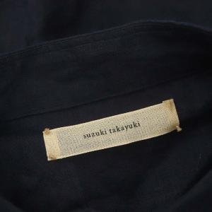 suzukitakayuki 22SS shirt coat シャツコート ロング 薄手 リネン 2 紺 ネイビー