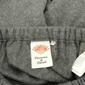 DANTON ウールフランネル イージーパンツ クロップド 36 グレー JD-2540FDT