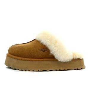 UGG australia ディスケット Disquette スリッポン スリッパ プラットフォーム ムートン スエード US7 24cm 茶色 ブラウン