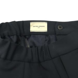 UNITED ARROWS 24SS SPONGY タック テーパードパンツ ジッパーフライ 34 紺 ネイビー