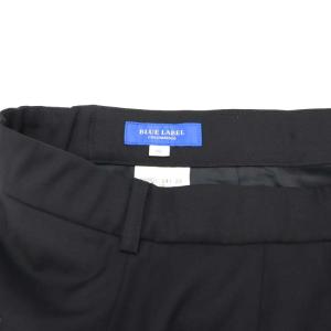BLUE LABEL CRESTBRIDGE 24SS ストレッチツイルワイドパンツ ウール混 38 M 紺 ネイビー