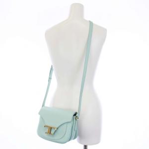 TOD'S Tタイムレス ショルダーバッグ ミントブルー
