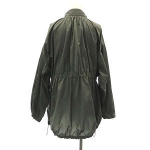 IENA 23SS リサイクルナイロンタフタブルゾン ジャケット スタンドカラー ミドル丈 38 グレイッシュカーキ