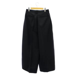 Drawer モヘヤウールフレスコタックパンツ ワイド ジッパーフライ 38 黒 ブラック