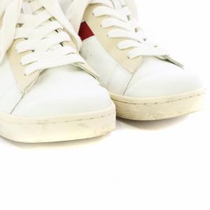 HYSTERIC GLAMOUR SYMBOL LOGO ローカットスニーカー シューズ レザー 26.0cm 白 ホワイト 赤 レッド 青 ブルー 02201QS01