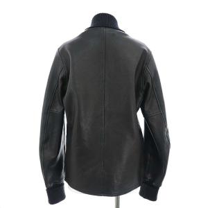 HYSTERIC GLAMOUR ロゴ刺繍 ゴートレザー ジャケット S 黒 ブラック SH