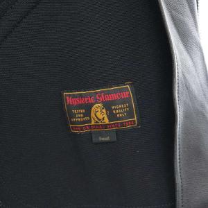 HYSTERIC GLAMOUR ロゴ刺繍 ゴートレザー ジャケット S 黒 ブラック SH