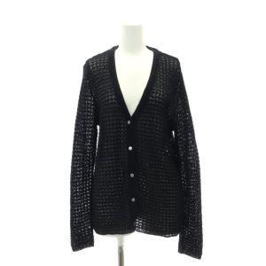 Theory 22SS CREPED COTTON TUCKED S CARDI カーディガン ニット 長袖 S 黒