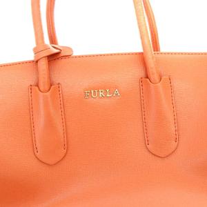 FURLA テッサ ハンドバッグ レザー オレンジ