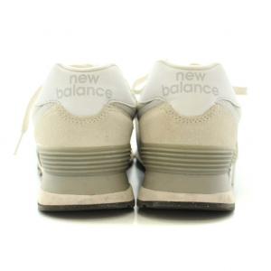 New Balance 23SS ML574 EVW ローカットスニーカー ロゴ スエード 切替 US6 オフホワイト