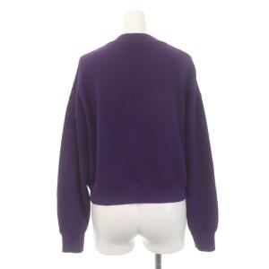 Diagram GRACE CONTINENTAL 23AWカノコショートカーディガン ニット 長袖 フロントボタン 36 S 紫