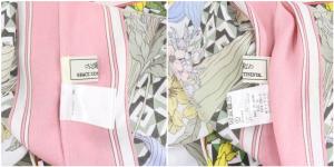 GRACE CONTINENTAL フラワープリントフレアトップス カットソー 長袖 Vネック 36 S マルチカラー