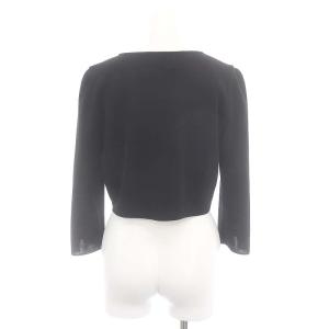 M'S GRACY Ribbon Bolero リボンボレロ カーディガン ニット 七分袖 40 黒 ブラック