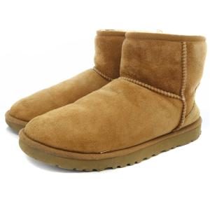 UGG australia クラシック ミニ W CLASSIC MINI ムートンブーツ ショート ロゴ 24cm 茶色 ブラウン 5854
