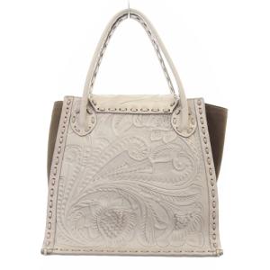 CARVING TRIBES Luna ハンドバッグ トートバッグ レザー ピンクべージュ