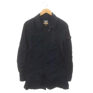 ステンカラーコート シングル M 紺 ネイビー