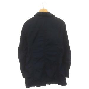 Peuterey ステンカラーコート シングル M 紺 ネイビー