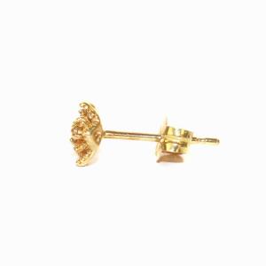 agete ピアス 両耳用 K18 薔薇 バラ イエローゴールド
