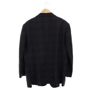 Ermenegildo Zegna テーラードジャケット シングル 2B 総裏地 チェック ウール 紫 パープル