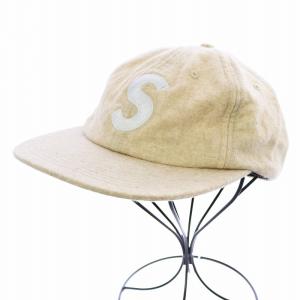 Supreme 21AW Wool S Logo 6-Panel キャップ 帽子 ベージュ