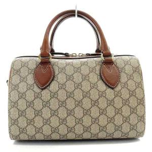 GUCCI 409529 GGスプリーム トップハンドルバッグ グレー