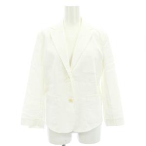 24SS Good Crunch W Shrkn Patch UL ジャケット テーラード 薄手 リネン 2 白 ホワイト