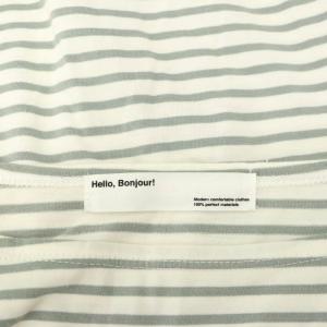 L'Appartement Hello, Bonjour French Border Tsh フレンチボーダーTシャツ カットソー 長袖 ボートネック