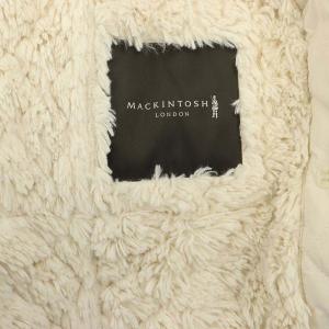 MACKINTOSH キルティングコート アウター ロング フード 裏ボア 38 オフホワイト