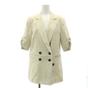 23SS イレギュラーテーラードジャケット ダブル 総裏地 36 ライトベージュ