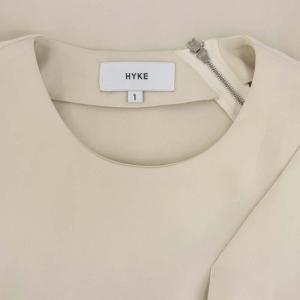 HYKE SHORT-SLV SHIRT 五分袖カットソー ブラウス プルオーバー 1 ライトベージュ