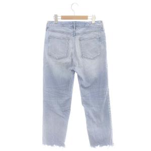 upper hights THE HIS CROP デニムパンツ ジーンズ クロップド カットオフ ダメージ加工 ジッパーフライ 25 ライトブルー