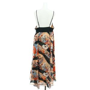 GRACE CONTINENTAL 23SS レイヤードプリントキャミワンピース ロング丈 ミモレ丈 36 S マルチカラー