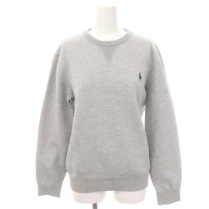 コットンスウェットプルオーバー トレーナー 長袖 ロゴ XS グレー