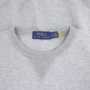 POLO RALPH LAUREN コットンスウェットプルオーバー トレーナー 長袖 ロゴ XS グレー