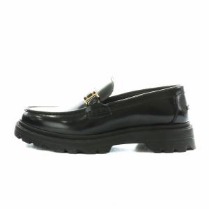 Christian Dior BRUSHED CALFSKIN ローファー ロゴ 36.5 ブラック