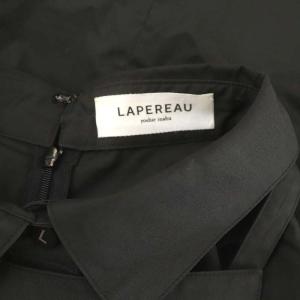 yoshie inaba LAPEREAU コットンシャツワンピース ロング丈 マキシ丈 半袖 コットン38 M カーキ 緑 グリーン